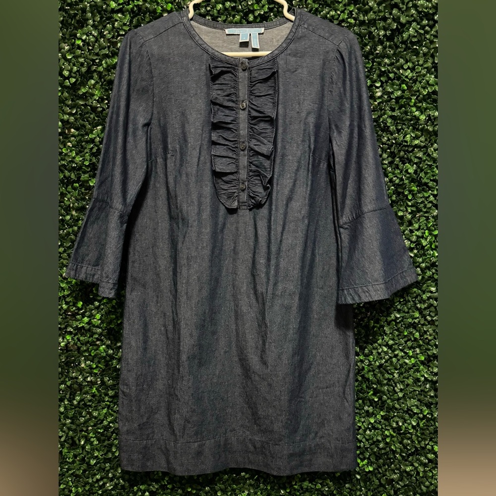 DRAPER JAMES DENIM CHAMBRAY SHIFT DRESS - Picture 2 of 9